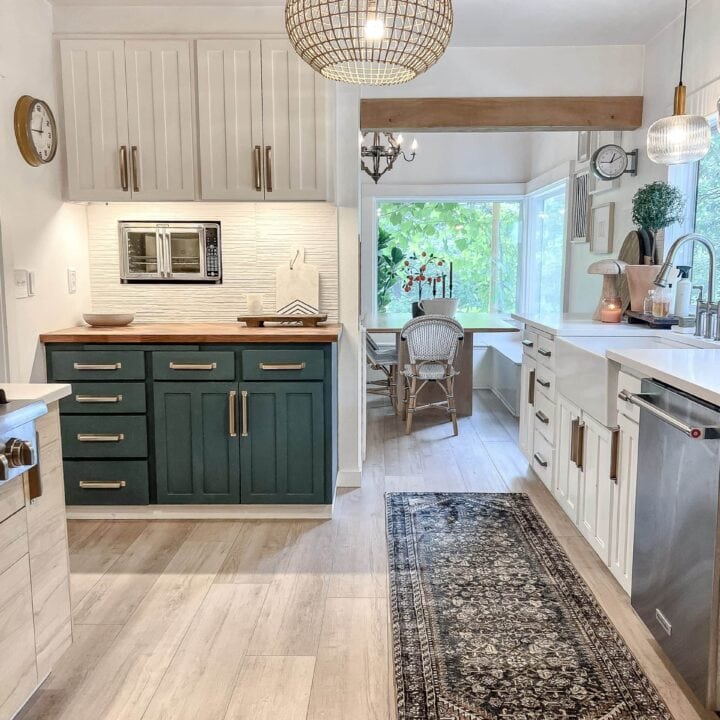 Image for Two-Tone Cabinets + Statement Lighting