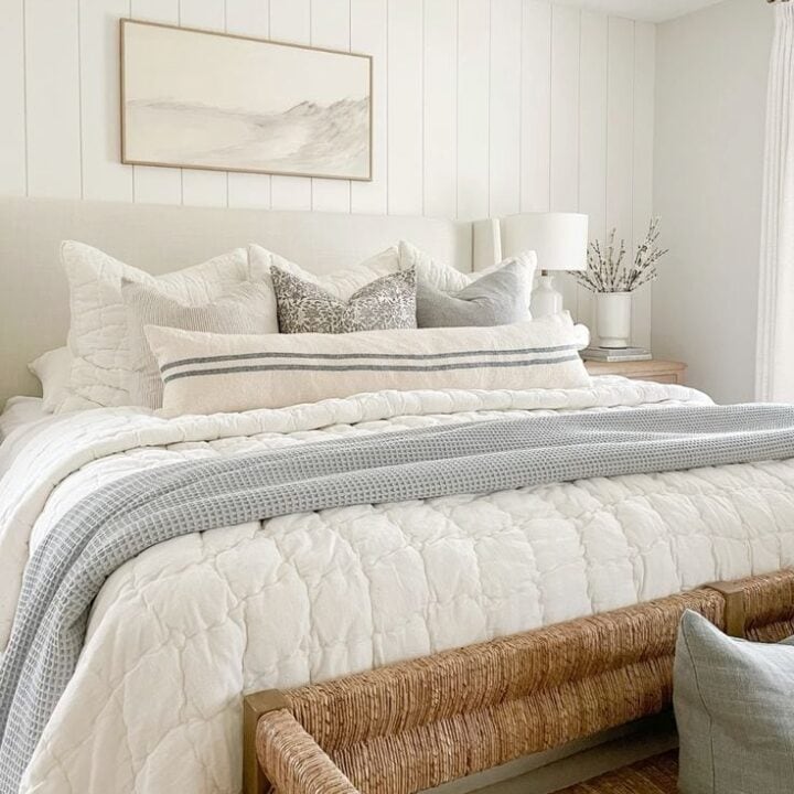 Image for Layered Pillows & Soft Textures + Woven Bench