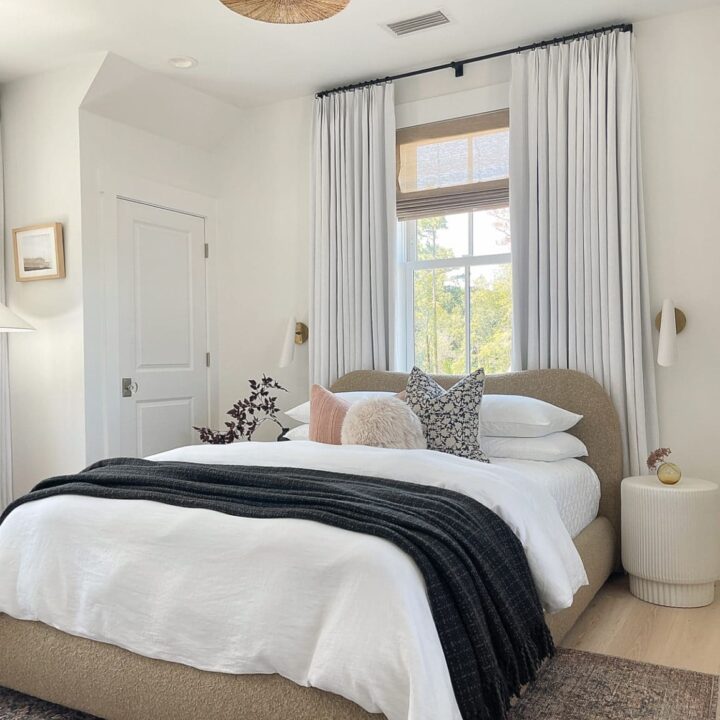 Image for Curved Headboard & Mix Of Patterns On Pillows