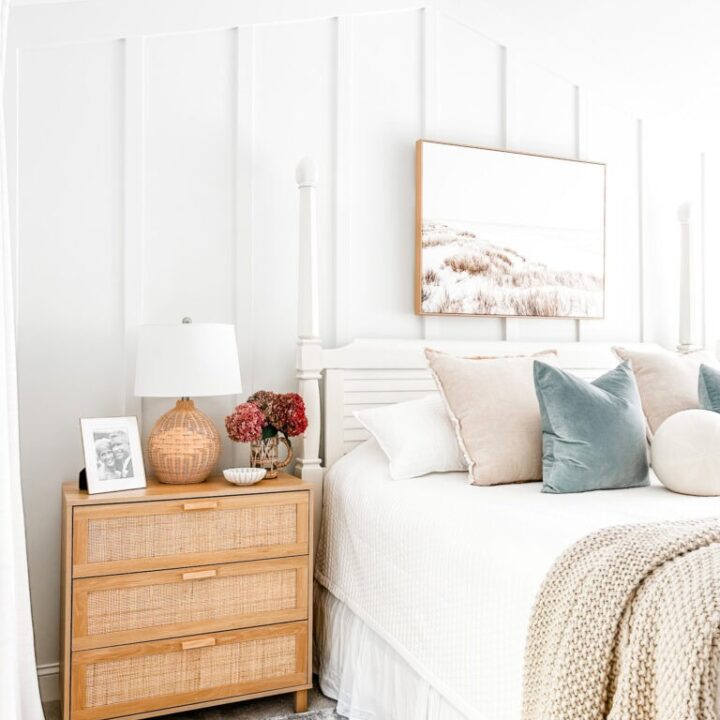 Image for Soft Tones, Layered Pillows, & Knitted Blanket