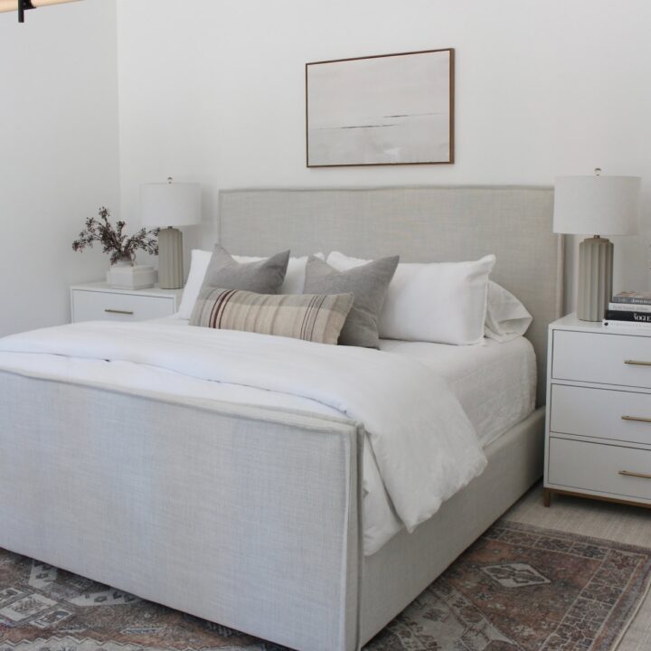 Image for Soft Gray Tones, Fluffy Pillows, & Lamps