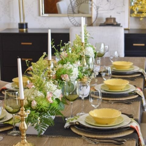 Image for Elegant Flower Centerpiece + Yellow & Gold Touches