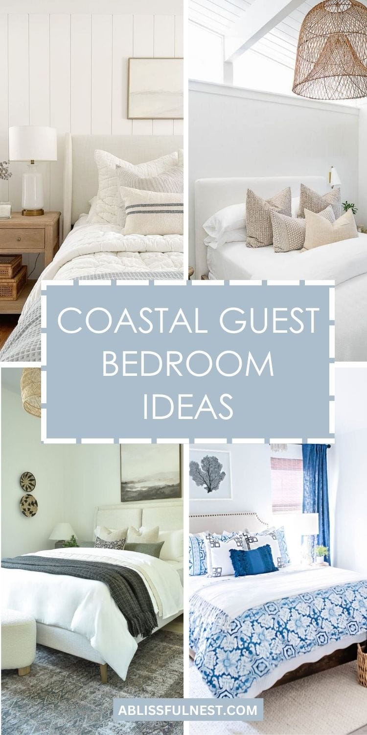 Coastal Guest Bedroom Ideas | A Blissful Nest