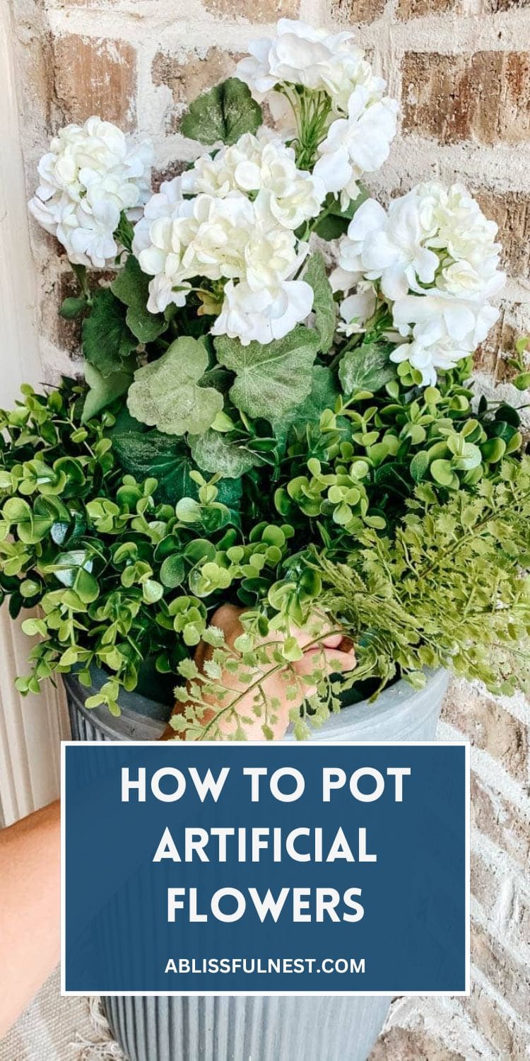 How To Pot Artificial Flowers | A Blissful Nest