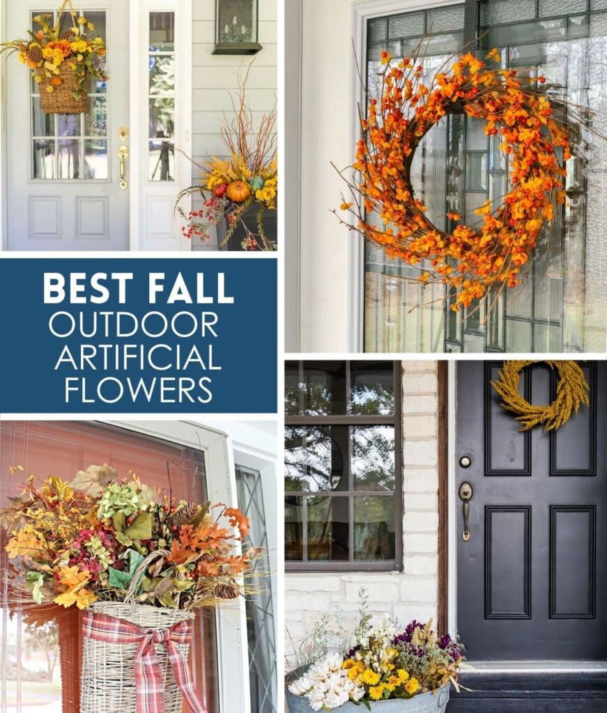 Best Fall Outdoor Artificial Flowers | A Blissful Nest