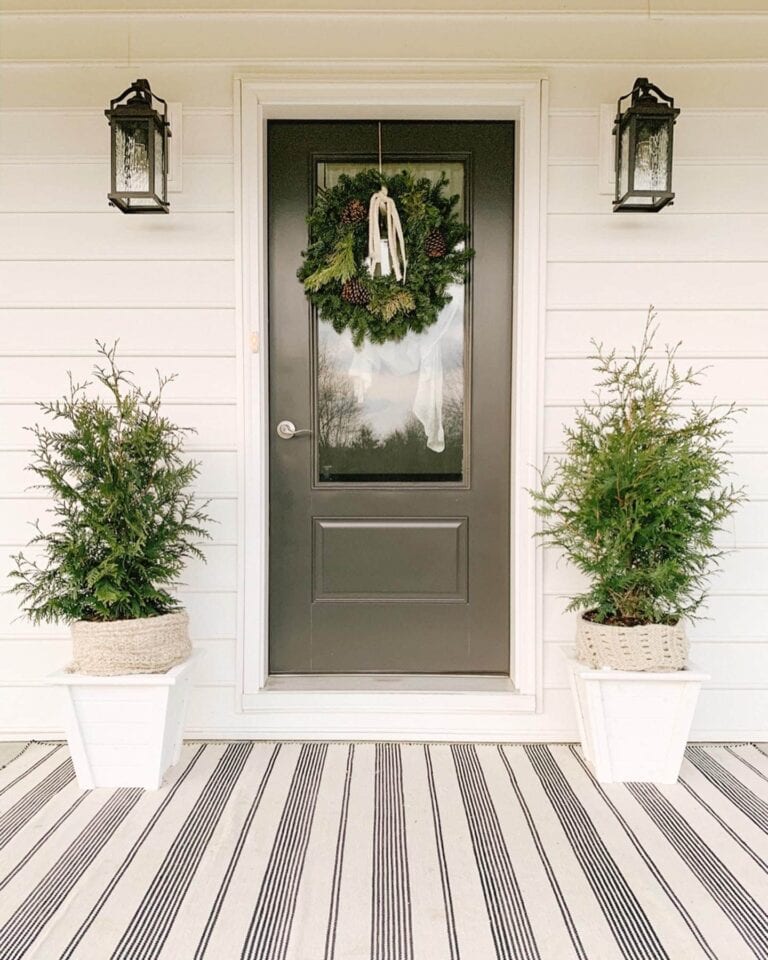 Winter Front Porch Decorating Ideas | A Blissful Nest
