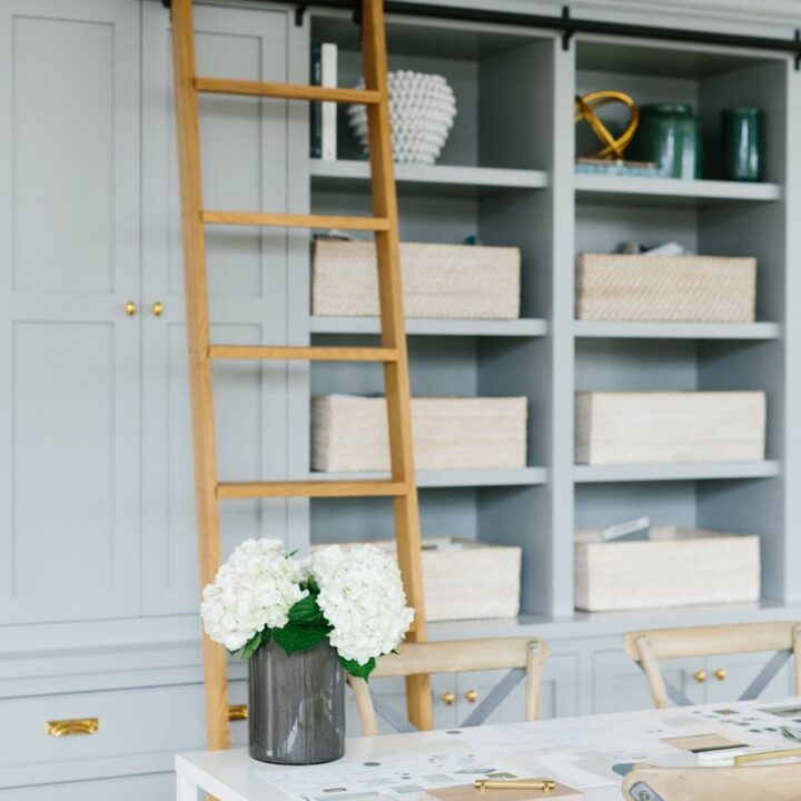 Image for Dusty Blue Built-Ins & Rolling Ladder