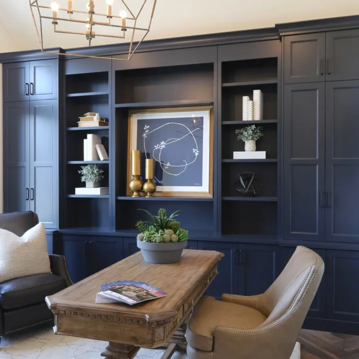 Image for Navy Built-Ins + White & Gold Decor