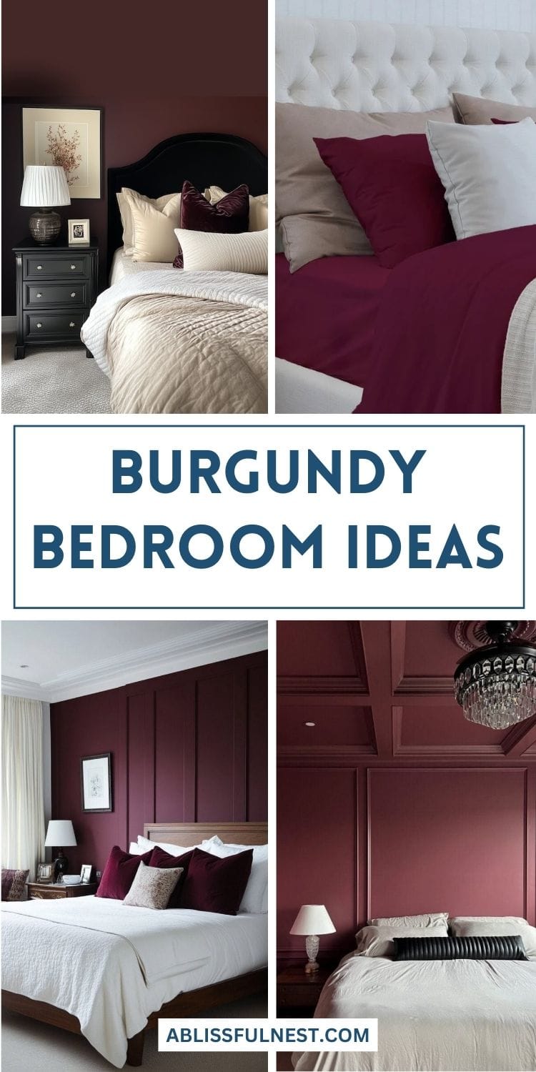 Burgundy Bedroom Ideas | A Blissful Nest