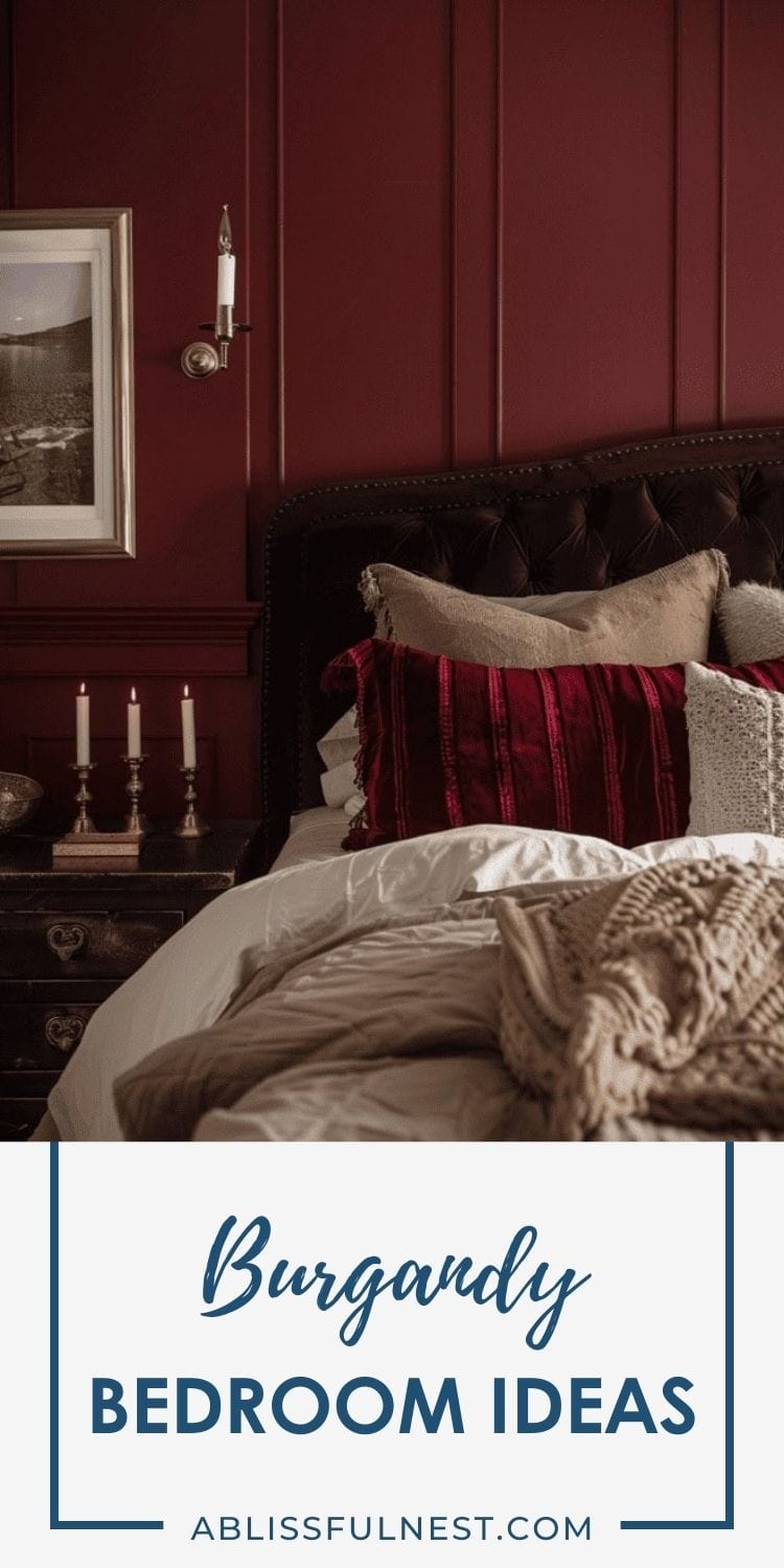 Burgundy Bedroom Ideas | A Blissful Nest