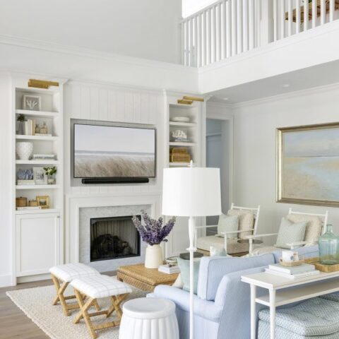 Image for Soft Blues & Rattan Details