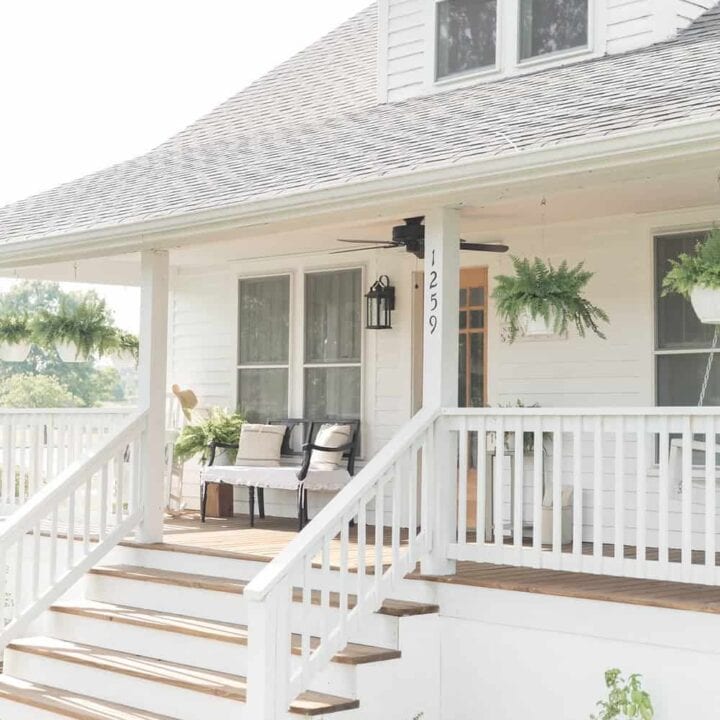 Image for White Porch + Hanging Plants