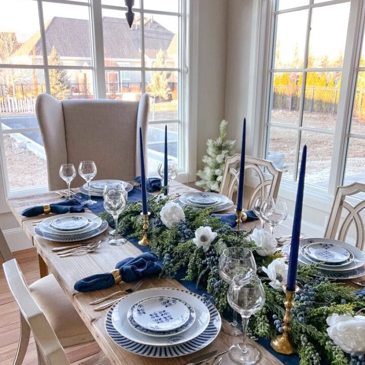 Image for Blue & White Winter Themed Table