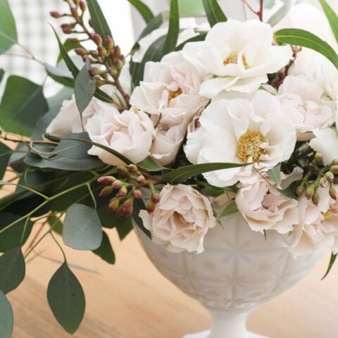 Image for White And Soft Pink Florals In A Vintage Vase