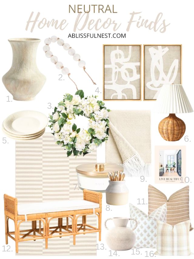 Neutral Home Decor Finds-Webstories- Cover
