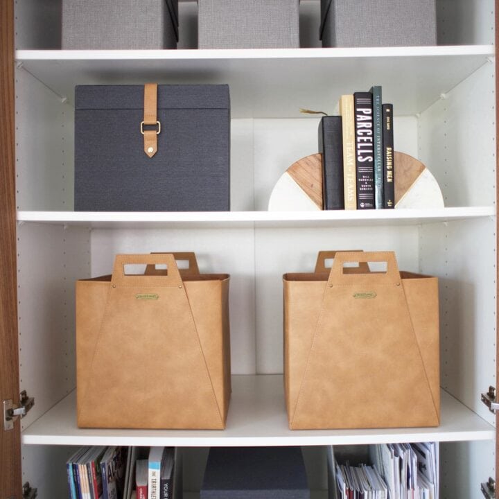 Image for Labeled Boxes + Fabric & Leather Storage Bins