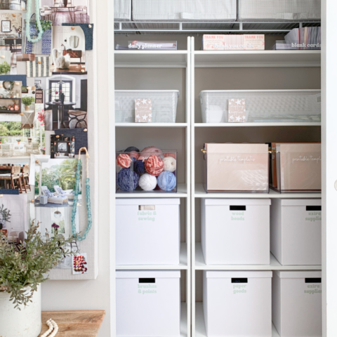 Image for Labeled White & Clear Storage Bins