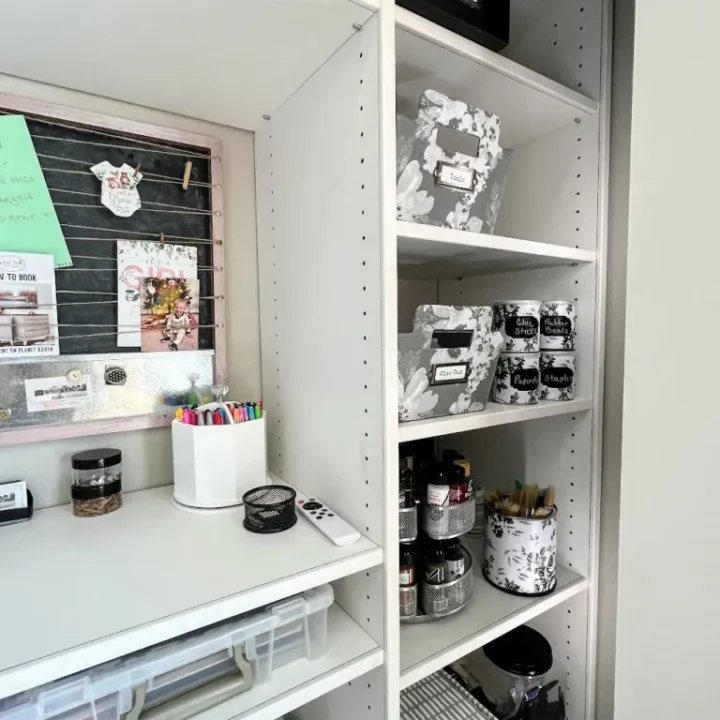 Image for Black & White Floral Bins & Labeled Jars