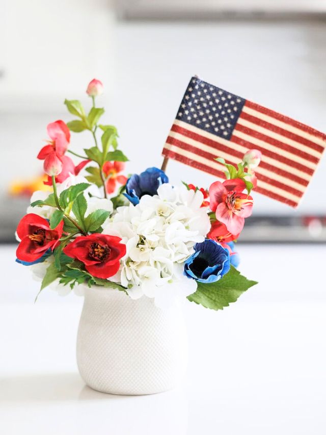 Red White And Blue Artificial Flowers-Webstories- Cover