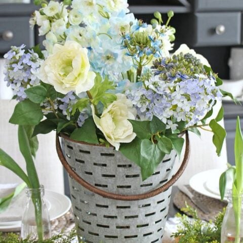 Image for Soft Blue Hydrangeas & Cream Roses