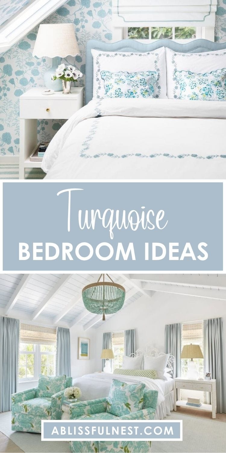 Turquoise Bedroom Ideas | A Blissful Nest