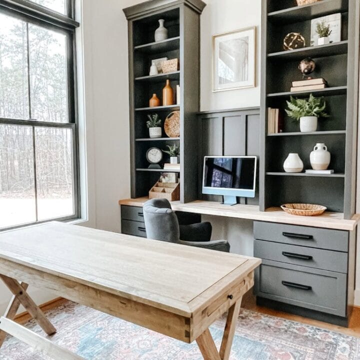 Image for Dark Built-Ins With Wood Countertops & Warm-Toned Accessories