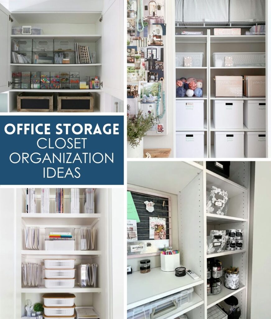 Office Storage Closet Organization Ideas | A Blissful Nest