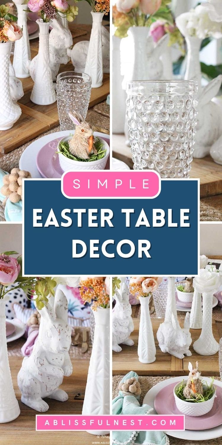 Simple Easter Table Decor | A Blissful Nest