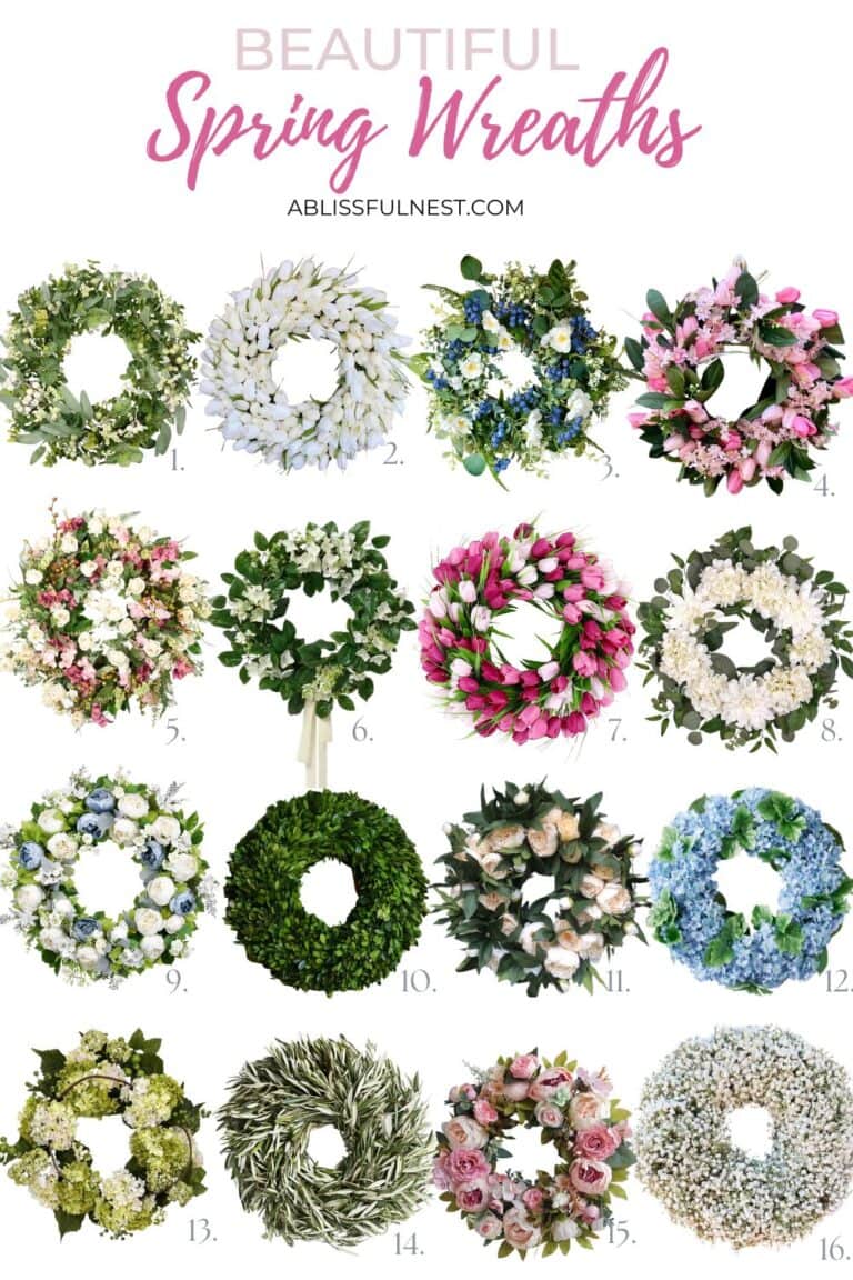 Beautiful Spring Wreaths | A Blissful Nest