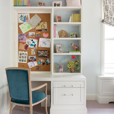 Image for Pinboard & Built-In Desk With Open Shelves