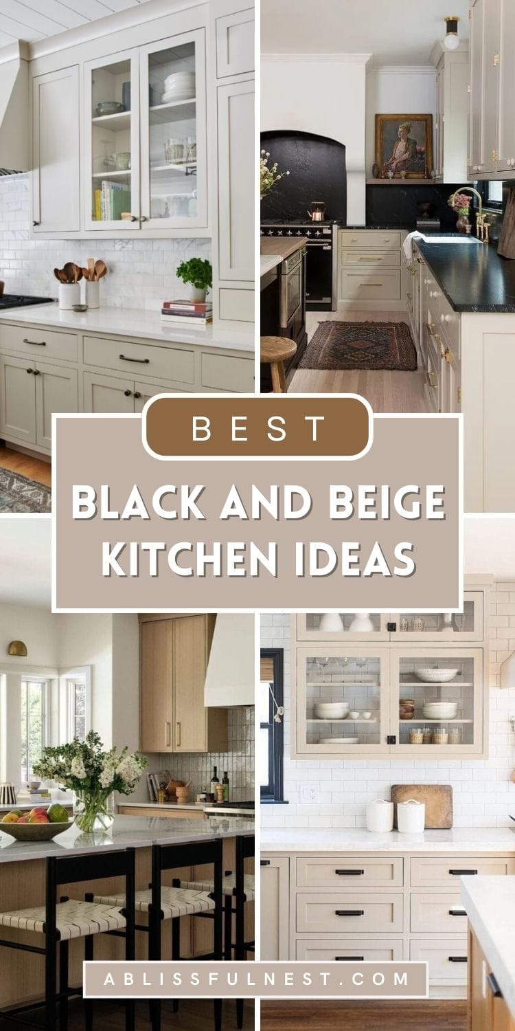Black and Beige Kitchen Ideas | A Blissful Nest