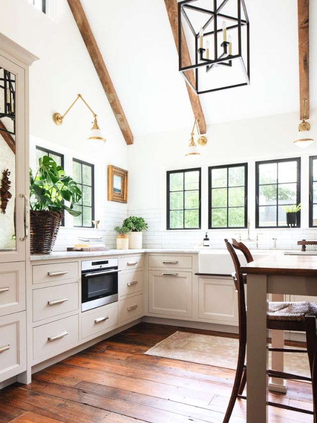 Rustic Modern Farmhouse Kitchen Ideas-Webstories- Cover