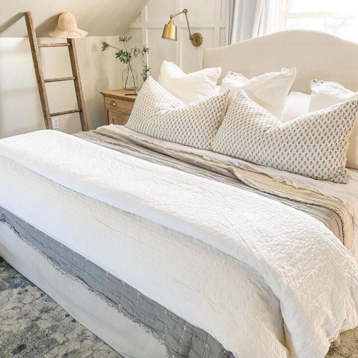 Image for Soft White & Gray Tones + Big Pillows