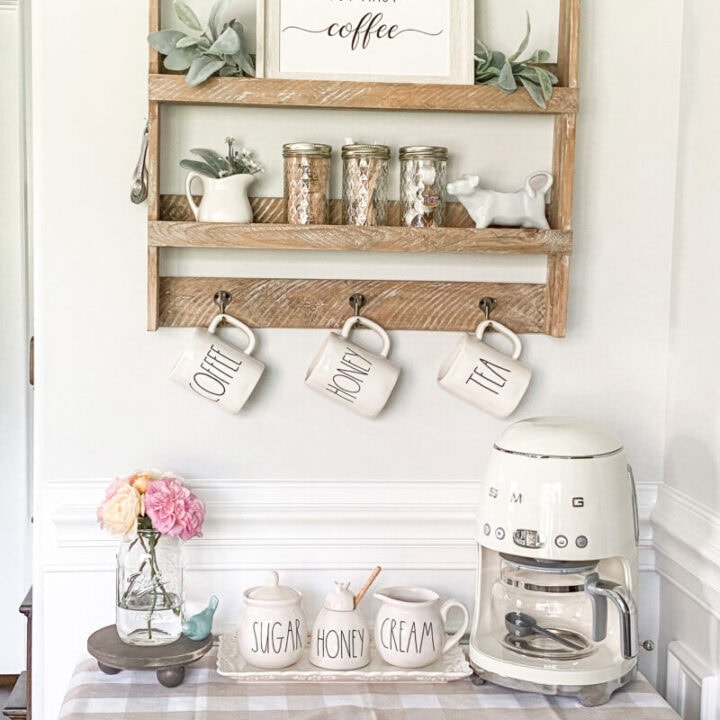 Image for Vintage Cabinet Into A Coffee Bar
