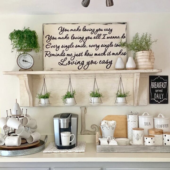 Image for Displaying Mugs On Hooks + Greenery