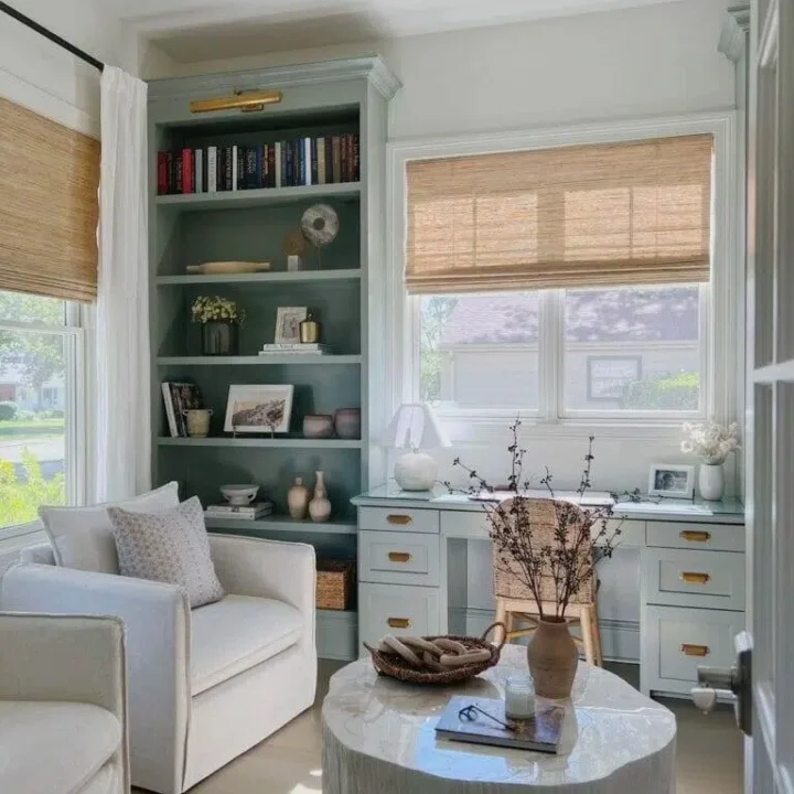 Image for Plush Chairs, Woven Shades, & Built-In Shelves