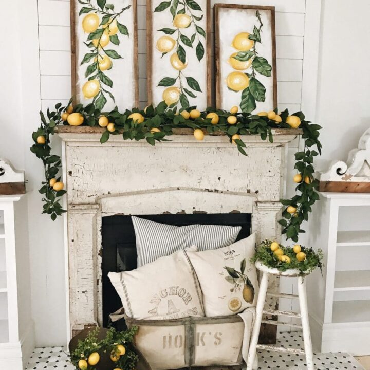 Image for Lemon-Themed Fireplace + Leafy Greens