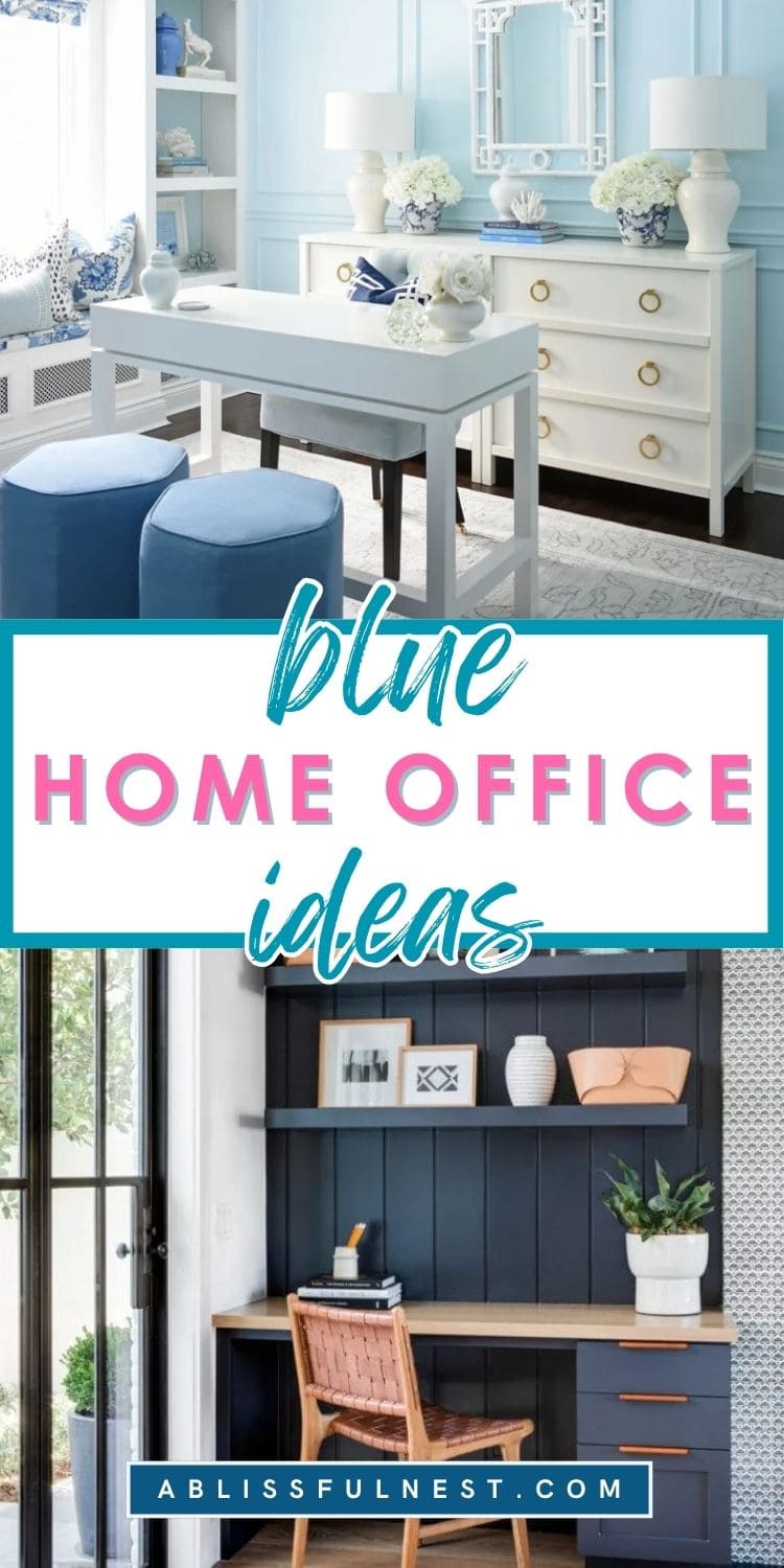 Blue Home Office Ideas | A Blissful Nest
