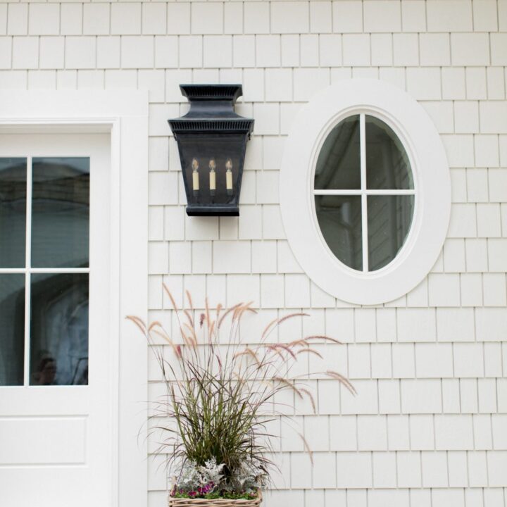 Image for Wicker Basket Planter With Tall Grassy Stems & Seasonal Flowers