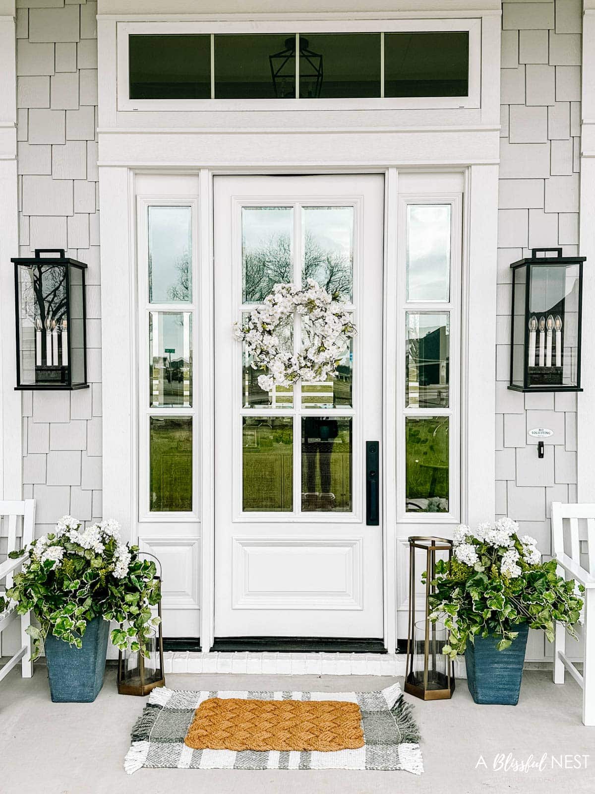 Gray And White Porch Ideas | A Blissful Nest