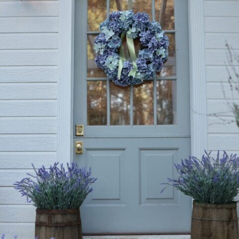 Image for Purple Hydrangea Wreath + Lavender Foliage