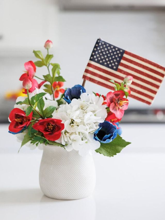 Red White And Blue Artificial Flowers-Webstories- Cover