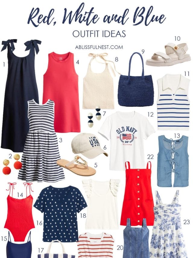 Red, White and Blue Summer Outfit Ideas-Webstories- Cover