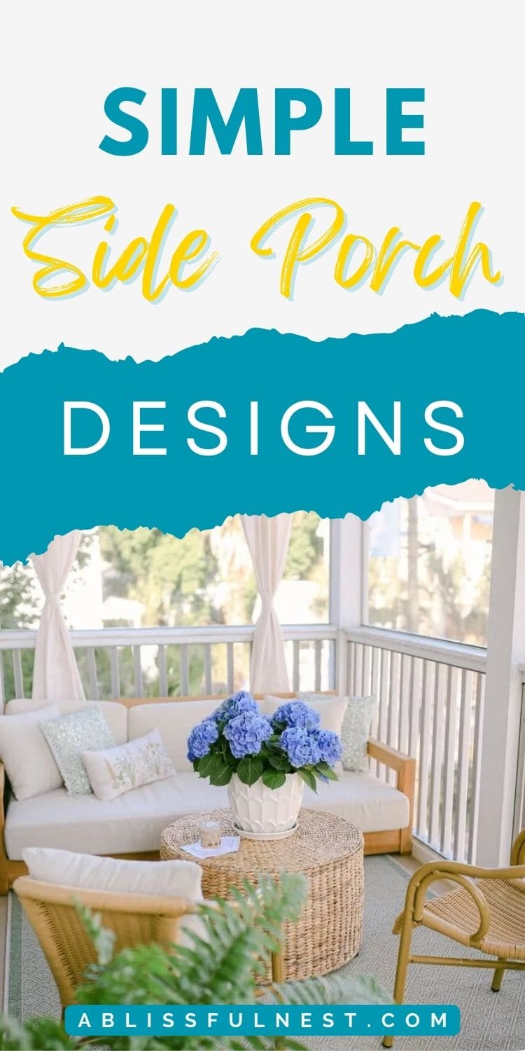 Simple Side Porch Designs | A Blissful Nest