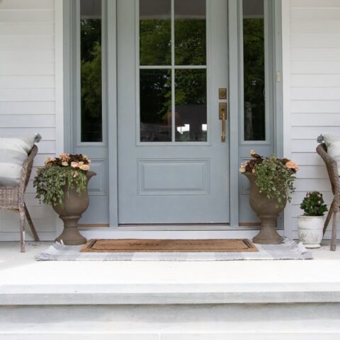 Image for Symmetrical Urns & Soft Peach Flowers