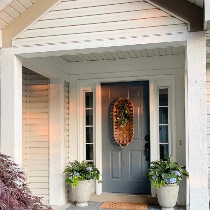 Image for Matching Stone Planters + Seasonal Blooms & Ferns