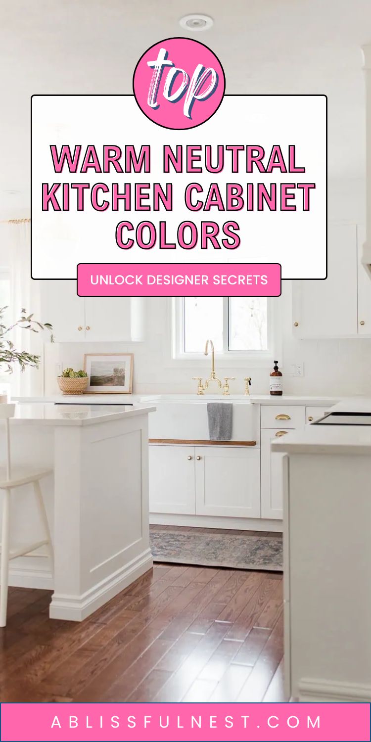 Warm Neutral Kitchen Cabinet Colors | A Blissful Nest