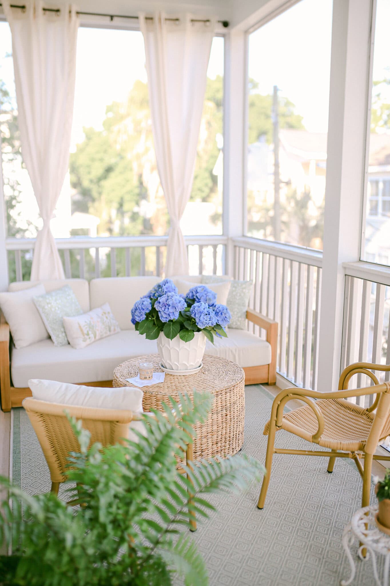 How To Decorate A Narrow Front Porch | A Blissful Nest
