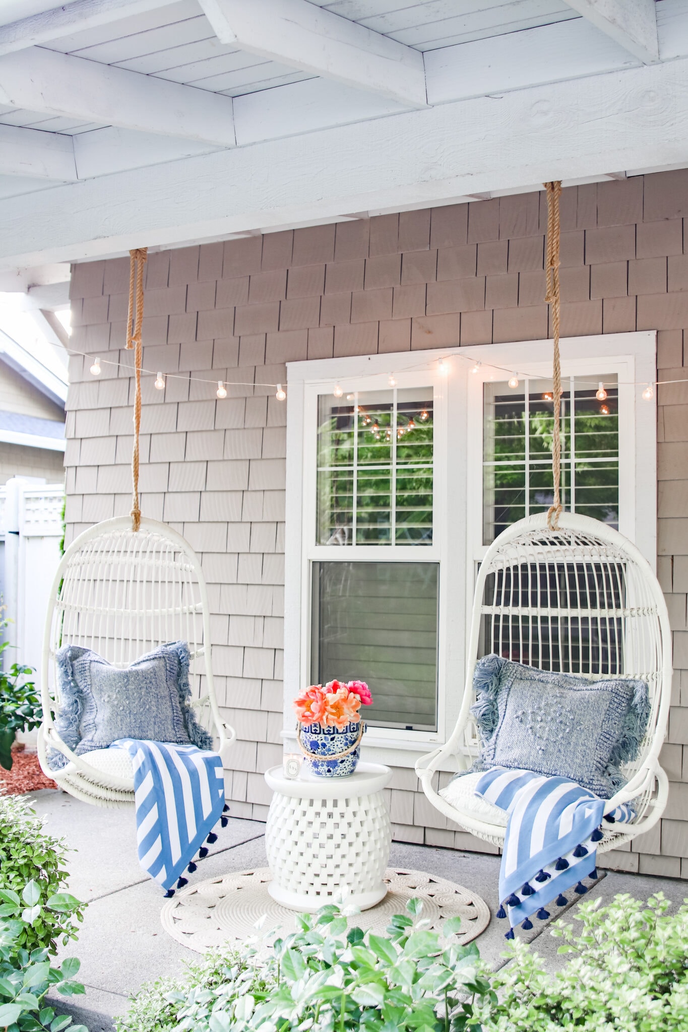 How To Decorate A Narrow Front Porch | A Blissful Nest