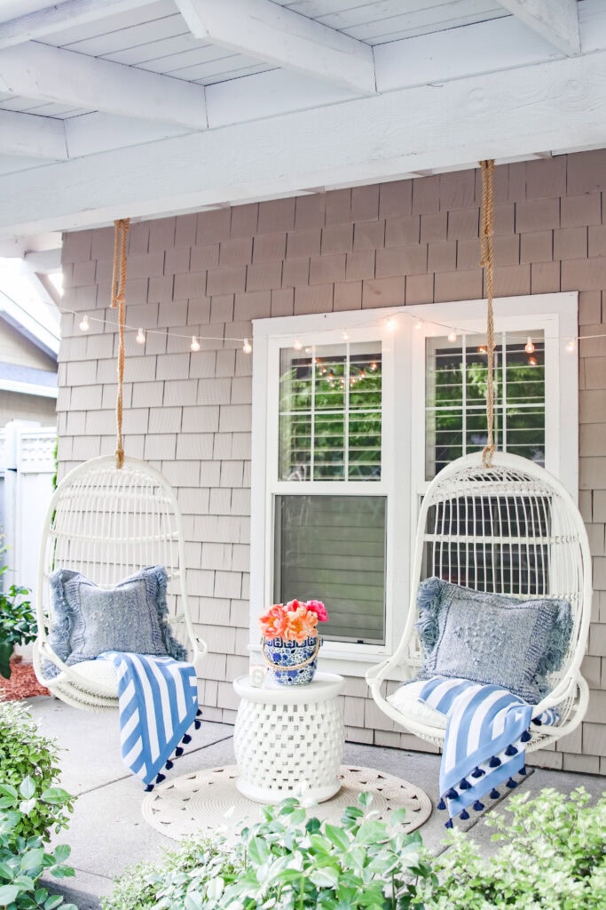 How To Decorate A Narrow Front Porch | A Blissful Nest